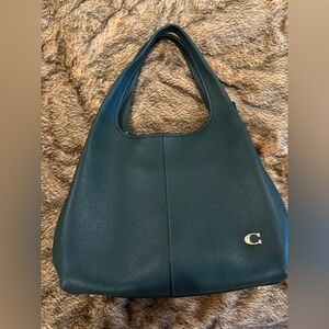Coach Teal Leather Shoulder Bag